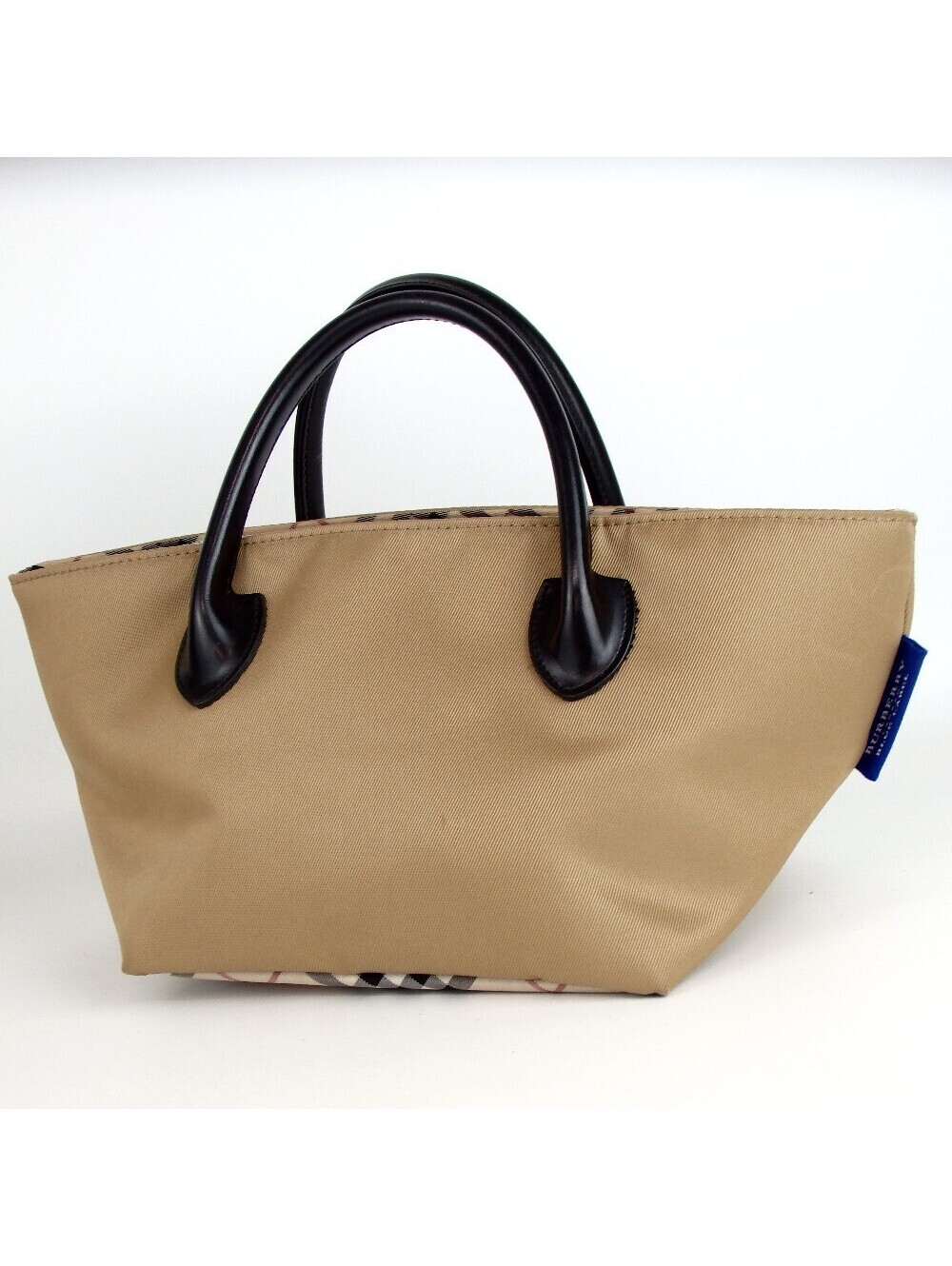 Authentic BURBERRY BLUE LABEL nova check tote bag nylon[Used]